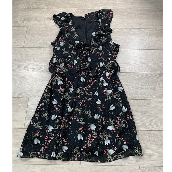 ANGELEYE Floral Black Ruffle Dress - Picture 2 of 10